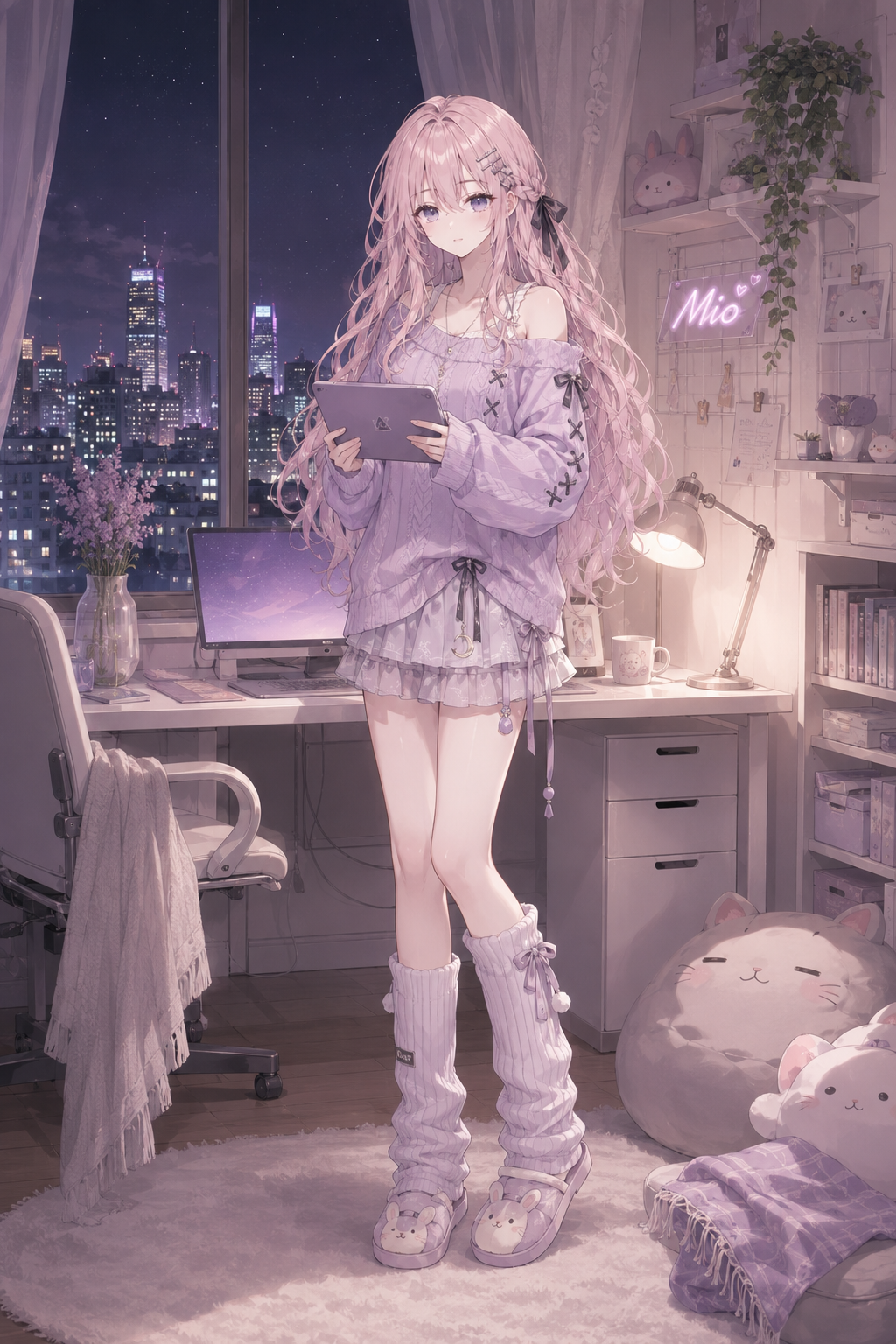 未央夜晚房间角色图